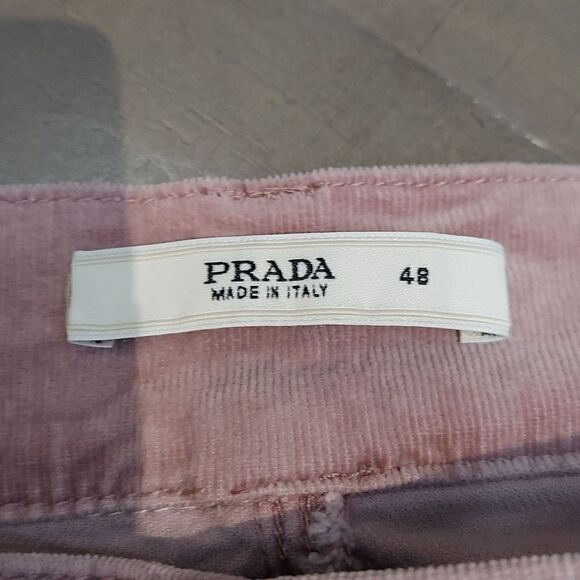 PRADA Dusty Rose Pink Straight Corduroy Pants Sz 48 - Picture 3 of 11